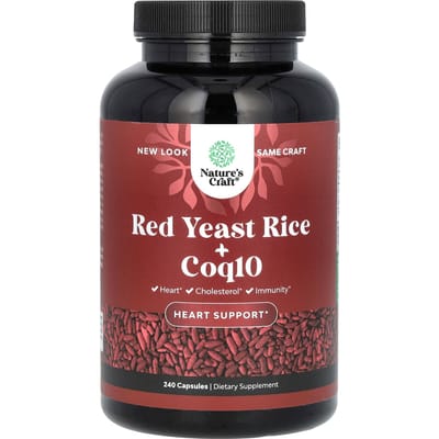Nature's Craft, Levure rouge + CoQ10, 240 gélules
