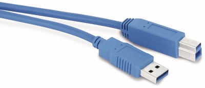 USB-A naar USB-B kabel - USB3.0 - tot 2A / blauw - 1 meter