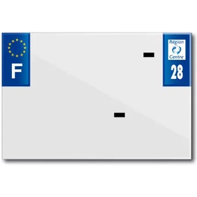 PVC nummerplaatstrip met bedrijfsnaam Top Plaq 28