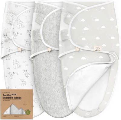 Swaddles voor Baby's - 3-Pack Verpakkingen voor Nieuwegeborenen 0-6 Maanden met Gemakkelijke Luierwissel