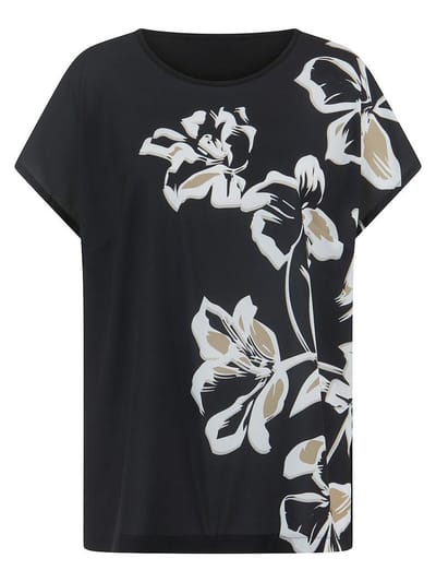 Shirt aangeknipte mouwen Van Emilia Lay zwart