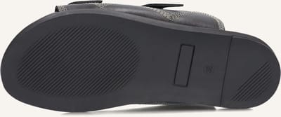 LINA LOCCHI Led 2 Band Slipper Met Stiksels Slippers - Dames - Zwart - Maat 37
