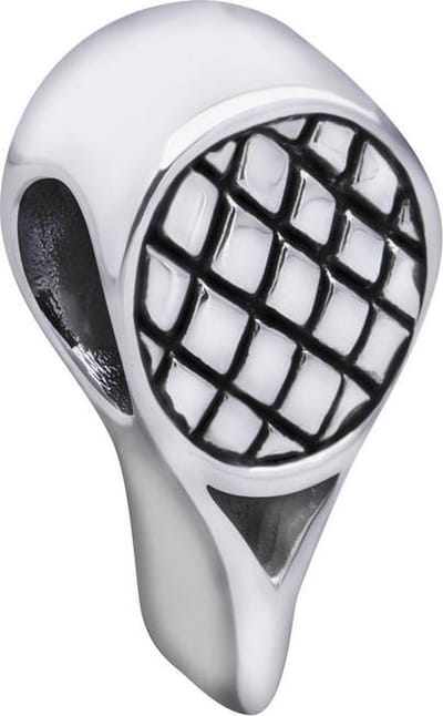 Quiges - 925 - Zilveren - Bedels -Sterling zilver - Beads - Tennisracket Kraal Charm - Geschikt – voor - alle bekende merken - Armband Z456