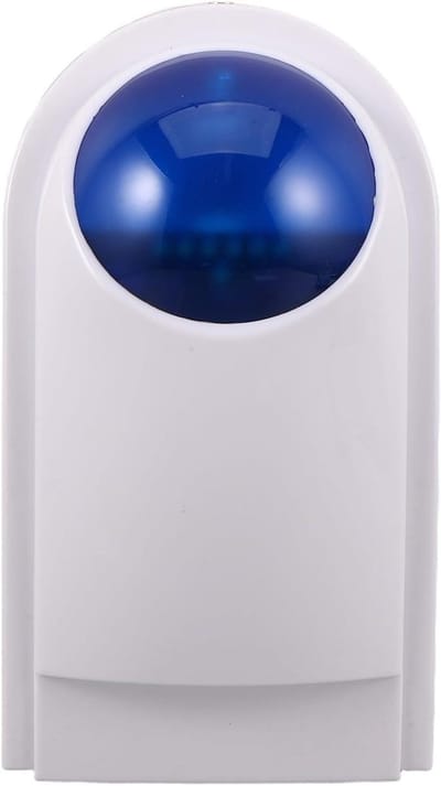 Buitenalarm met Sirene - Waarschuwingshoorn Flitslicht - Diefstalpreventie Beveiliging - Waterdichte Robuuste Prestaties - 20 x 11 x 7 cm