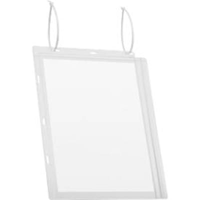 Durable Waterbestendige posterhoezen – voor  A4 formaat - 2-zijdig- bevestiging met  kabelbinders – transparant – set van 5 stuks