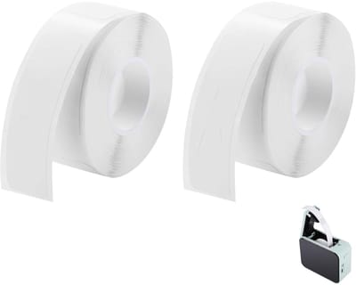 Dailygoods - P15 Labels, 2 rollen 12 mm x 40 mm zelfklevende thermische tape-etiketten, compatibel met P15 labelprinters, geschikt voor thuis, kantoor, school, magazijnorganisatie, wit, 160 etiketten/rol