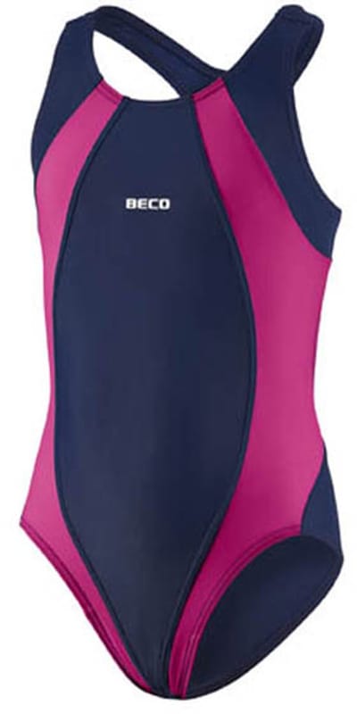 Beco Meisjesbadpak Donkerblauw/roze - 140