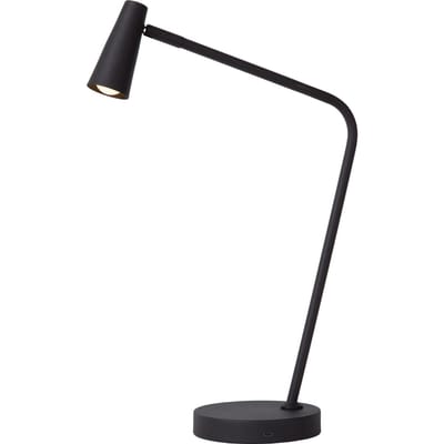 Lucide STIRLING - Oplaadbare Bureaulamp - Accu/Batterij - LED 3 StepDim - 1x3W 2700K - Zwart