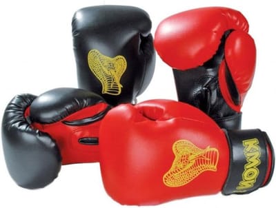 Bokshandschoenen Kinderen - Jeugd Vechthandschoenen - Sport Training - Anatomisch Gevormde Schuimstof - 6 oz - Rood Zwart