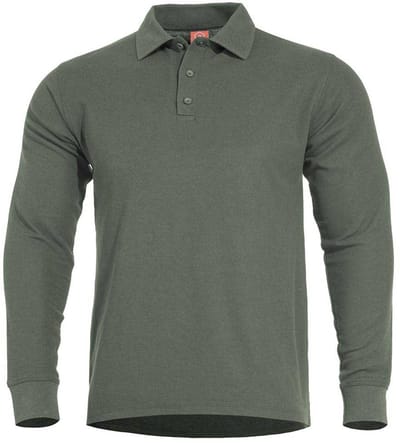 Pentagon Aniketos Lange Mouw Poloshirt Groen 2XL Man