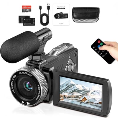 MRKK® Handycam - Videocamera - Vlog Camera voor Beginners