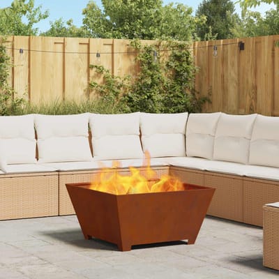 vidaXL - Vuurkom - Roestkleurig - 80 - x - 80 - x - 40 - cm