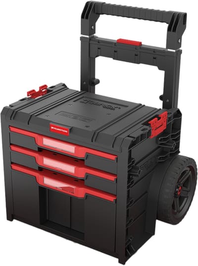 Toolbrothers RHINO L Drawer 3 Cart Plus ECO - Verrijdbare lade gereedschapskist 2x 4,5 l 12 l met dubbele telescoopgreep