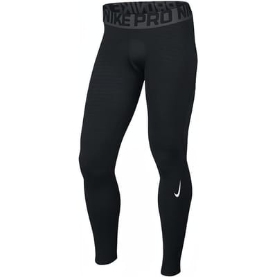 Pantalon de sport Nike Pro Warm à imprimé lettres et blocs de couleurs, coupe slim, pour homme, bas noir 725039-010 M black