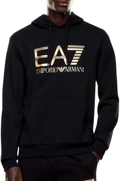 EA7 Logo Series Oversized Logo Hoodie Heren - Maat M