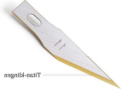 Mini Craft Knife Set met Titanium Scalpel, 10 Vervangbladen en Comfortabele Grip voor Precisiewerk en Houtsnijden