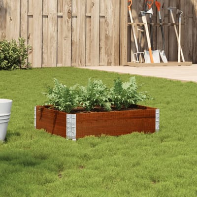 vidaXL Plantenbak 80x60 cm massief grenenhout bruin