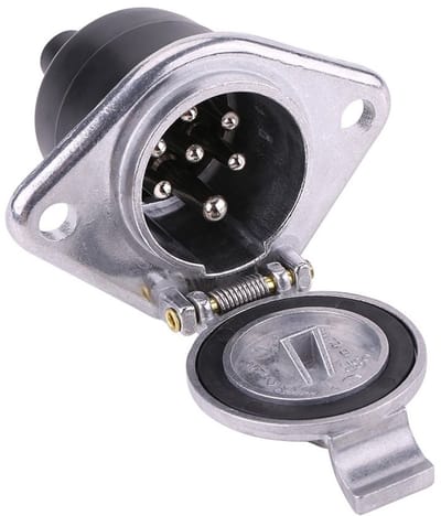 Qiilu 24V 7-Pins Trailer Plug - Universele Aansluiting voor Voertuigen