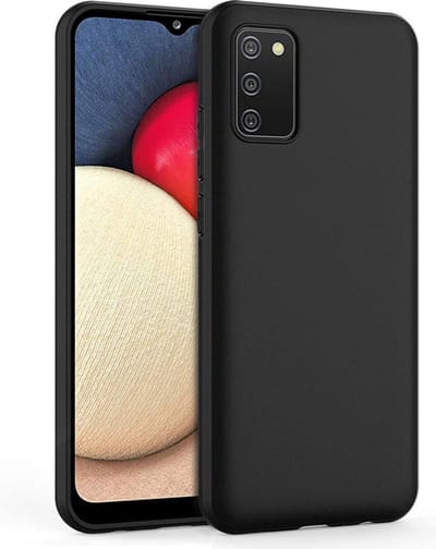 HB Hoesje Geschikt voor Samsung Galaxy A02S - Zwart - Siliconen Back Cover