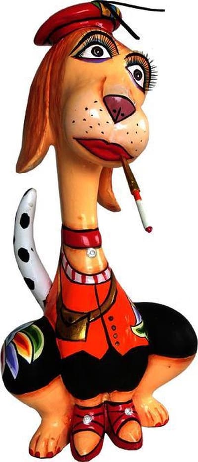 Tom's Drag Company beeld - Hond JULIETTE L - 34 cm hoog