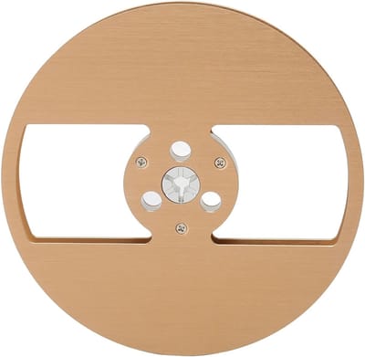 Lege Haspel - Tape Opnamerol - Hifi Audio - 2 Gaten Weerstand - 7 Inch Diameter - Goud