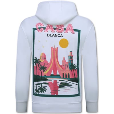 Oversized Hoodie Heren met Capuchon - Casablanca - Dik Geweven - 5992 - Wit