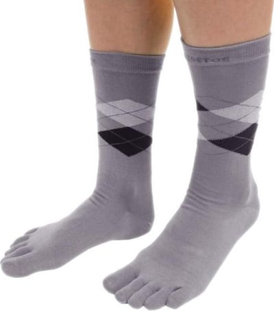 TOETOE Everyday Mid-Calf Heren teensokken - Lichtgrijs - 41-48 - Teensokken