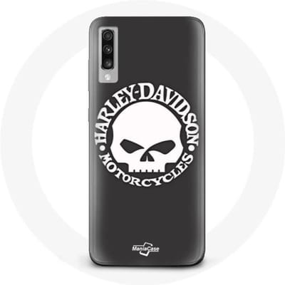 Samsung Galaxy A70 hoesje Harley Davidson Motors Schedel