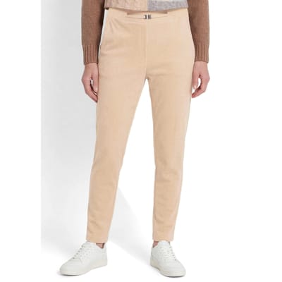 Corduroy broek SARA van stretchjersey - steengrijs - Gr. 27 van Goldner Fashion