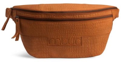 MUUD Vegas XL Whisky - Handgemaakt leren heuptas 21x48cm