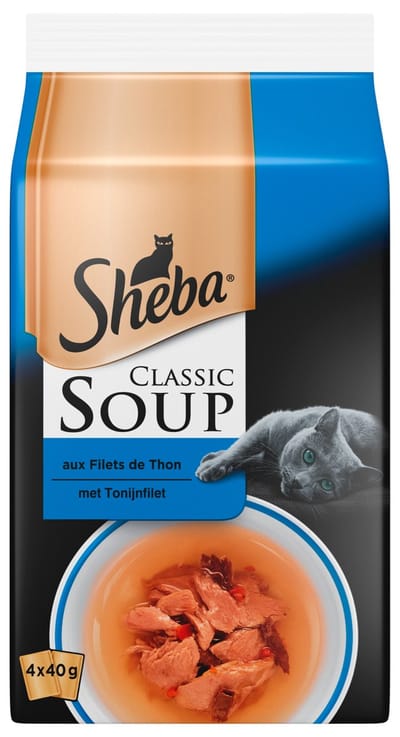 6x Sheba - Classic Soup Tonijn - Kattenvoer - 4x40 g