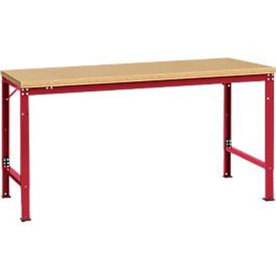 Manuflex basistafel UNIVERSAL Speciaal, 1750 x 1000 mm, multiplex natuur, robijnrood