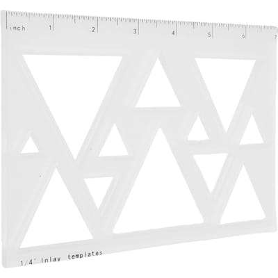 Modèle Décoratif à Incrustation pour Défonceuse Acrylique Transparent Stencil pour Défonceuse avec Échelle Règle pour Menuiserie DIY Type 2