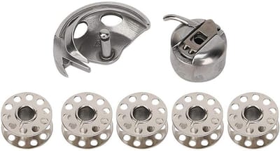 Complete Set van Naai Machine Spoelen met Shuttle Haak - Standaard Onderdelen voor Oude Stijl Naai Machines, Inclusief 6.5mm Metaal Spoelen en Accessoires