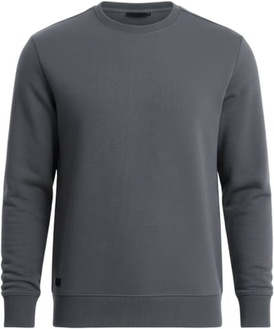 OMBRE Sweater - Katoen - Lange Mouw - Effen Grafiet S