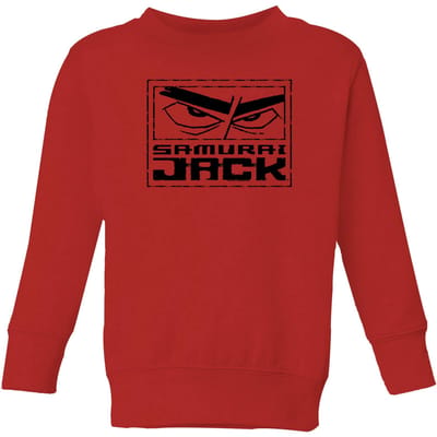 Samurai Jack Stylised Logo Kids' Sweatshirt - Red - 98/104 (3-4 jaar)
