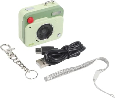 Kleine retro digitale camera voor studenten, CCD-sensor, 1080p HD foto- en video-opname, met TF-kaartondersteuning, ideaal voor op reis of als cadeau (groen), aantrekkelijk design.