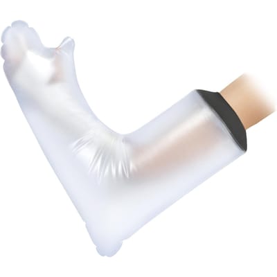 Nieuwe ringloze douche waterdichte hoes ? volwassen lange arm 62cm (PVC)?P2202 white