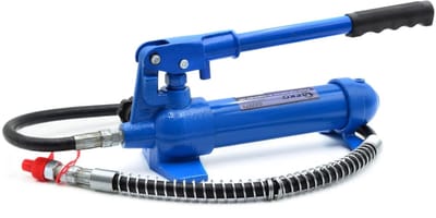GEKO Hydraulische handpomp - 10 ton druk - 140 cm slang - voor carrosseriereparatie en kleine persen