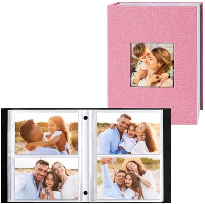 Dailygoods- Fotoalbum 200 Foto's - 10x15 cm - Linnen - 50 Bladen - Schokbestendig - Stofvrij - Elegant Ontwerp - Fotosboek
