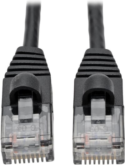 Tripp-Lite N261-S03-BK Cat6a Gigabit Snagless Molded Slim UTP Network Patch Cable (RJ45 M/M), Black, 3 ft. TrippLite