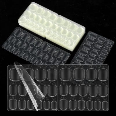 Zelfklevende Nagelpads - Nagellijm Stickers - Manicure Maken - Dubbelzijdig Transparant - 720 Stuks - Transparant