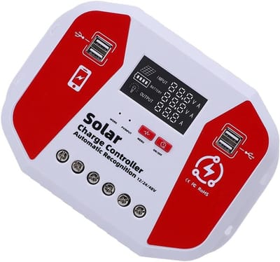 Zonne Laadregelaar - Zonnepaneel Controller - Energie Beheer - Automatische Systeemdetectie - 60A - Zwart