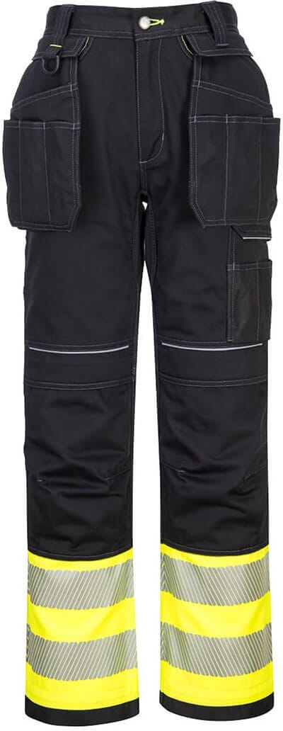 Portwest PW3 HiVis Holsterbroek Klasse 1 PW307 - Geel/Zwart - 30