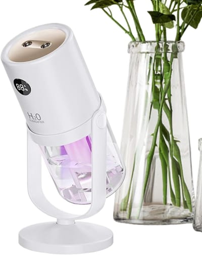 Luchtbevochtiger - Luchtreiniger - Kamer bevochtigen - Dubbele nevel sproeiers - 320 ml tank - Uniek