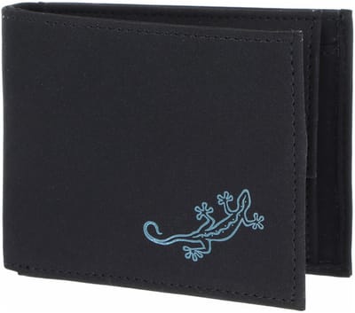 oxmox portemonnee New Cryptan RFID Protect Pocketbörse Lizard 2.0 Print Cyan Black zwart