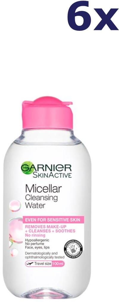 6x Garnier Micellar Cleansing Water for Sensitive Skin 100ML