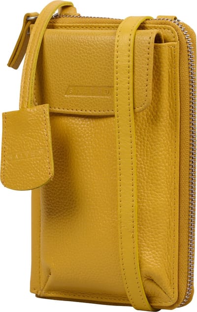 Salted Dames Telefoontasje - Portemonnee tasje - Glad Leer - Geel