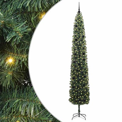 vidaXL - Kunstkerstboom - Groen - 270 - cm - PVC - en - Staal - en - Kunststof