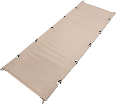 Opvouwbaar Campingbed - Draagbaar Slaapbed - Outdoor Kamperen - Robuuste Aluminium Constructie - 190 x 65 cm - Kaki